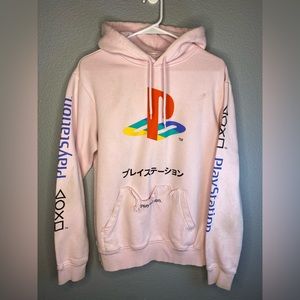 Reworked and Distressed PlayStation Hoodie